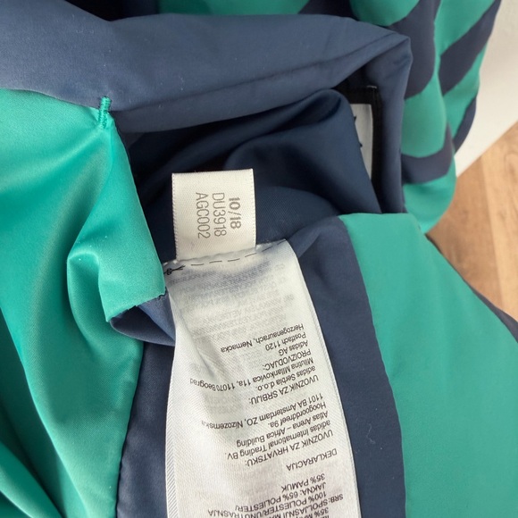 adidas Navy and Teal Striped Track Jacket - Picture 9 of 12
